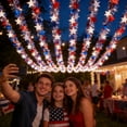 thumbnail image 6 of Independence Day Garland | Patriotic Wreath Decorations for Home & Party | 20 Feet Long Foil Tinsel for Holiday Celebration, Memorial Day, and Festive Events, 6 of 7