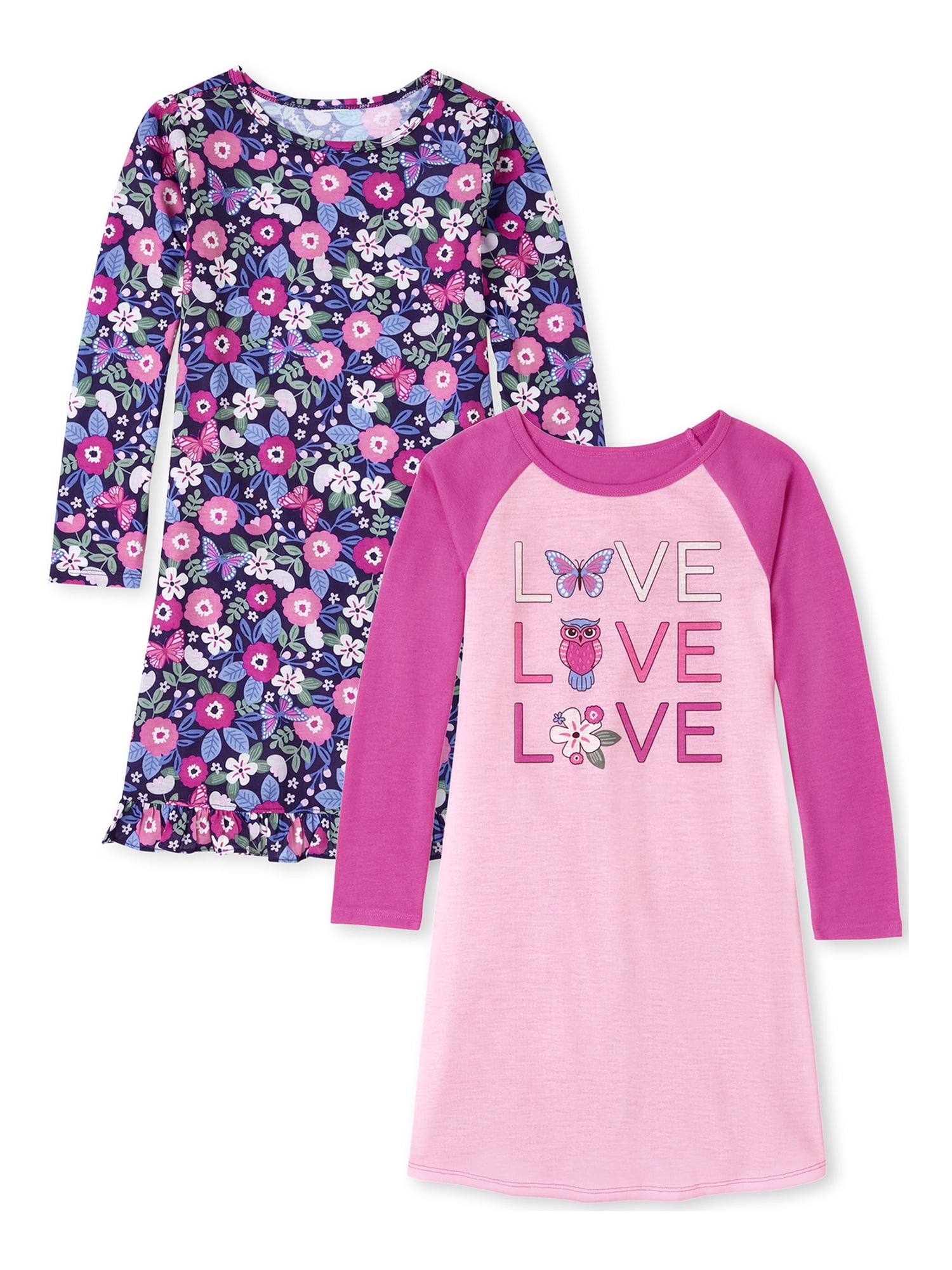 The Childrens Place Girls Long Sleeve Nightgown 