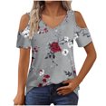 thumbnail image 4 of Pohista Petite Tops for Women Dressy Shirts for Women Trendy Plus Size Women Blouses for Work Womens Summer Tops Short Sleeve V-Neck order again, 4 of 7