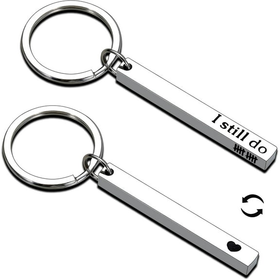 10th Anniversary Tin Gifts - 10 Year Tin Anniversary Wedding Gifts for Husband Wife Gifts for 10 Anniversary Tin Gifts for Boyfriend Girlfriend I Still Do Anniversary Tin Keychain Gifts for Him Her