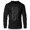 Black on Black, variant on GYMISH Lift Like A BOSS Lightweight Long Sleeve Hooded T-Shirt for Men – Funny Workout Gym Apparel, Black on Black, Small