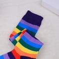 thumbnail image 4 of Rainbow Strips Leg Stocking Colorful Thigh High Socks for Women Girls, 4 of 9