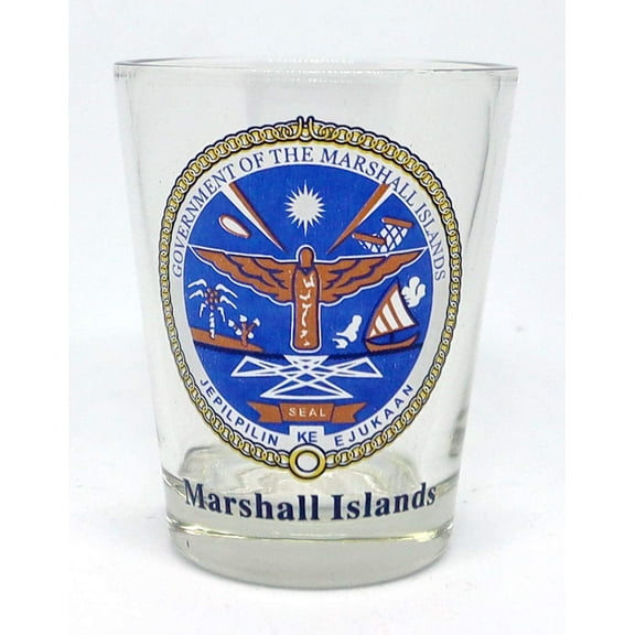 Marshall Islands Coat Of Arms Shot Glass