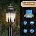 thumbnail image 3 of Dusk to Dawn Outdoor Post Lights Light Hardwired 120V with Pier Mount Base, Anti-Rust Pole Lantern, Modern Light Fixture, 100% Aluminum Waterproof Exterior Lamp for Yard, Garden, Pathway, 3 of 7
