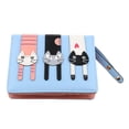 thumbnail image 2 of Monedero de cuero Sunnimix cremallera para mujeres Azul claro, 2 of 8