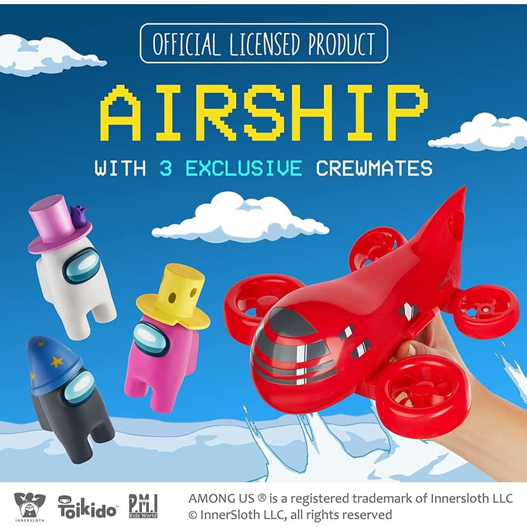 Among Us Airship 3ct Exclusive Crewmate Figures Pink Black White