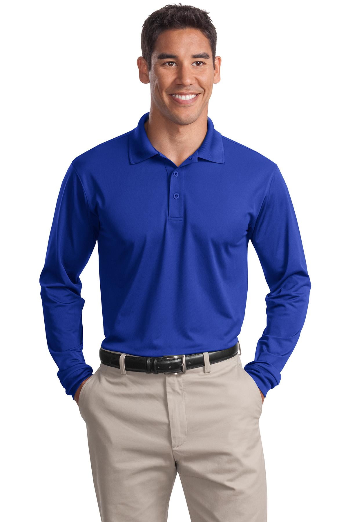 SportTek SportTek Men's Long Sleeve Micropique Polo ST657