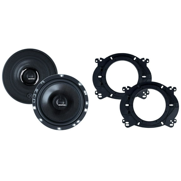 Memphis Audio MS60V - 6.5" Oversized Convertible Set with OEMBKT60 Vehicle Specific 6 1/2"" Speaker Adaptors