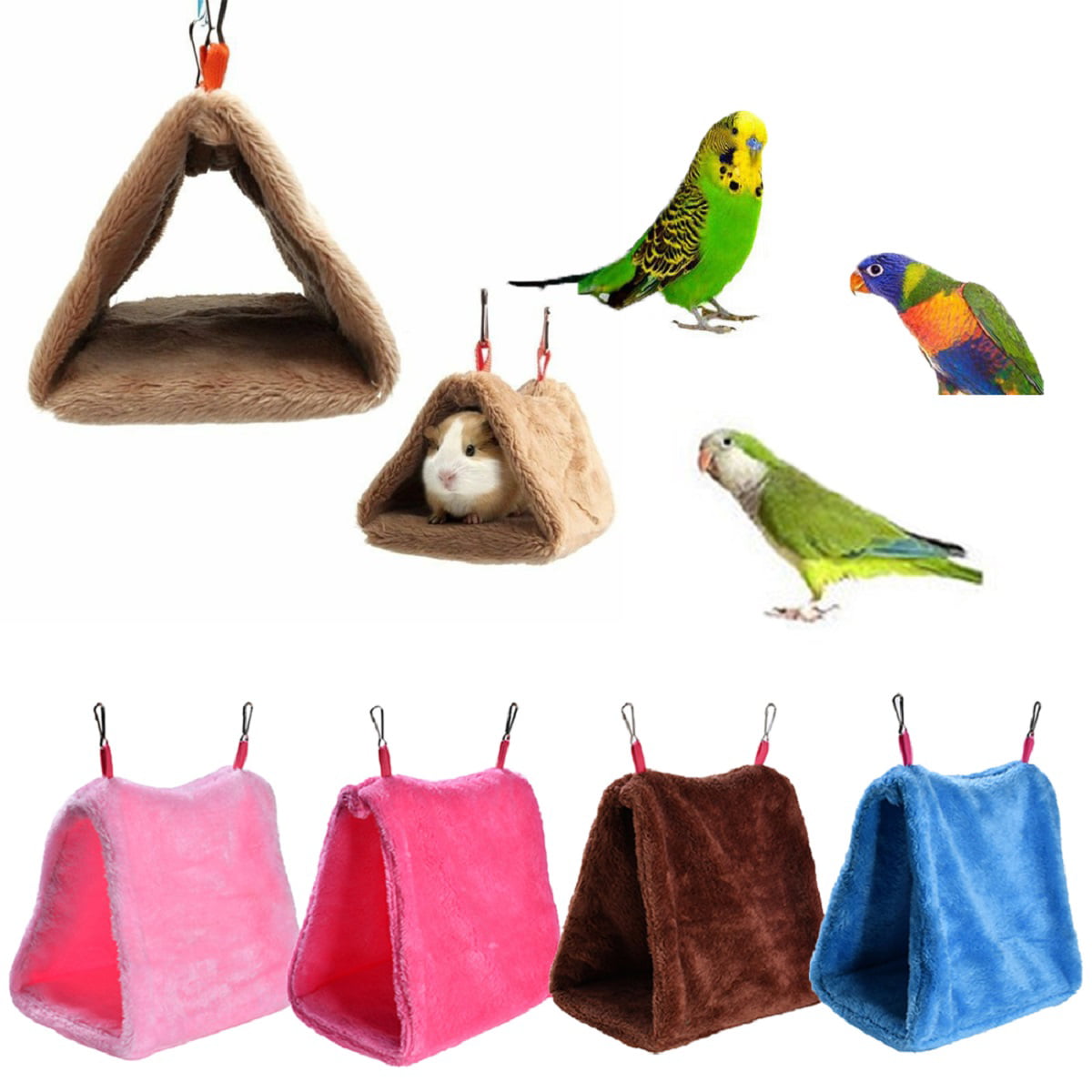 Pet bird parrot parakeet budgie warm hammock cage hut tent bed hanging cave GX 