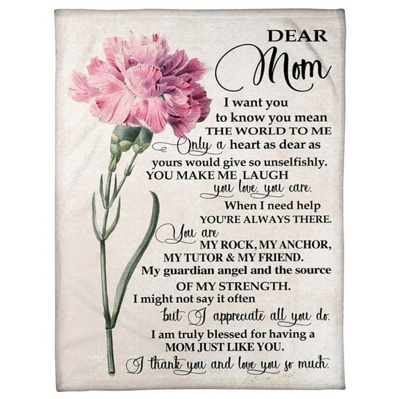 dear mom. i want you to know you mean the world to me poster home decor,Interior wall decoration, living room, bedroom, frameless 12x16 inches