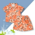 thumbnail image 2 of Edvintorg Toddler Clothes for Boys 1-8 Years Summer Hawaiian Outfits Short Sleeve Button Down Shirt and Pocket Short Sets Cotton Kids Clothes Boys, 2 of 3