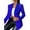 Blue, variant on Women'S Business Blazer, Long Sleeve Open Front Suit Jacket, Rhinestone Button Down Coat, Office Work Wear Blue XL