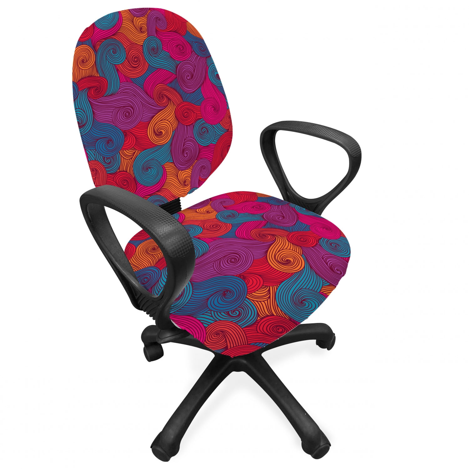 Office Chair Cover four-sided stretch fabric Chair Cover Task Chair Cover Chair Cover Stretch Removable Washable Chair Cover Boss Chair Cover without armrest cover Rainforest and Starry pattern 