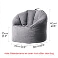 thumbnail image 2 of 29.9 x 26.8 x 23.6'' Large Bean Bag Chairs Couch Sofa Only Cover Indoor Lazy Lounger for Adults Kids, 2 of 7