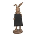 thumbnail image 1 of Creative Co-Op Rabbit Holding Working Chalkboard Figures and Figurines Brown, 1 of 5