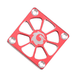 thumbnail image 4 of Ventilador de refrigeración de 40 mm con cubierta de carbono/metal, color rojo, 4 of 8