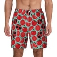 thumbnail image 3 of Uemuo Cute Tomato Pattern Mens Swim Trunks Quick Dry Board Shorts with Mesh Lining, Stretch Beach Shorts Quick Dry No-Chafing Board Shorts-Small, 3 of 9