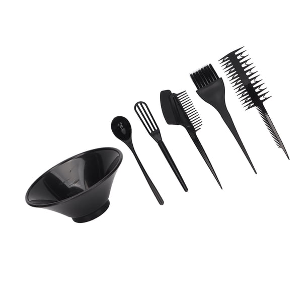 Kit De Cepillo Para Teñir El Cabello, Kit Profesional Para Teñir El Cabello Negro, 6 Piezas Para Peluquero