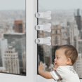 thumbnail image 2 of Cerradura de ventana corrediza para ventanas de vinilo – Fácil instalación para mantener las ventanas cerradas de forma segura – Construcción fundida a presión, blanco (paquete de 2), 2 of 5