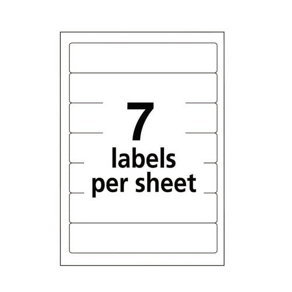 Printable 4" X 6" - Permanent File Folder Labels, 0.69 X 3.44, White, 7/sheet, 36 Sheets/pack, (5202) | Bundle of 5 Packs