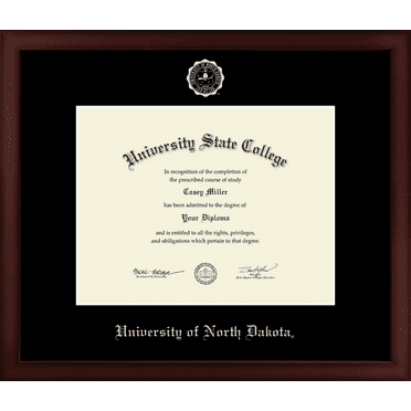 University of North Dakota Diploma Frame, Document Size 11" x 8.5"