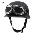 thumbnail image 4 of Riwesomey Casco de moto ABS, cúpula protectora de repuesto con estilo Vintage, 4 estaciones, cascos para hombres y mujeres, accesorios para la Gafas de moto Negro Mate Tipo 3 METRO, 4 of 6