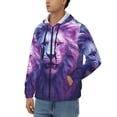 thumbnail image 3 of Kdxio Cool Lion Head Print Men Hoodies Casual Hoodies for Men with Zip Pockets Full Zip Long Sleeve Sweatshirt Sports Hooded Jacket-3X-Large, 3 of 5