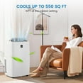 thumbnail image 4 of Trilenars 12,000 BTU Portable Air Conditioner for Rooms up to 550 Sq.Ft,White, 4 of 7