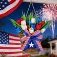 thumbnail image 4 of Independence Day Simulation Bouquet Wall Decor Wholesale Red White And Blue United States Flag Wreath Decorations, 4 of 9