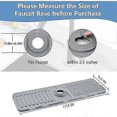 thumbnail image 2 of Gray, 44.5 * 14cm faucet sink splash guard, silicone faucet mat faucet sink mat, longer silicone faucet sink splash guard for kitchen and bathroom use, 2 of 5