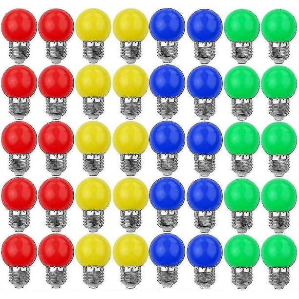 40x Colored Led Bulbs E27 Decorative And Design Light 240 Lumens Ac220v-240v Decoration Lamp Mixed Colors Red Yellow Blue Green