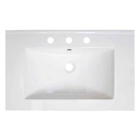 American Fibertek Single - American Imaginations Vee Ceramic 30'' Single Bathroom Vanity Top