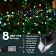 thumbnail image 2 of Christmas Decorations Outdoor String Lights - 25m/82ft 220 LED 8 Modes Function End-to-End Extendable Plug in Waterproof Fairy Light for Thanksgiving Day/Halloween/Wedding/Patio/Home/Indoor - Colorful, 2 of 5
