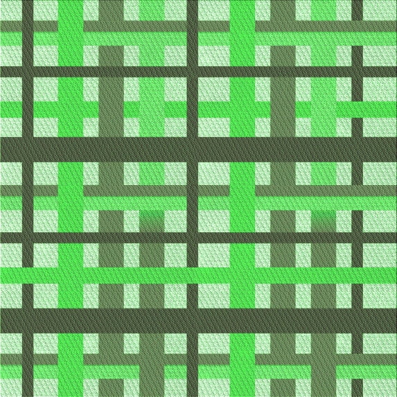 Ahgly Company Machine Washable Indoor Square Transitional Green Area Rugs, 7' Square