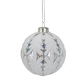 thumbnail image 2 of Northlight 3.25" Clear Iridescent with White Frost Glass Ball Christmas Ornament, 2 of 5