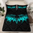 thumbnail image 2 of Homewish Teens Abstract Bat 4pcs Bed Sheets,Exotic Damask King Sheets,Gothic Style Super Cozy Sheet Set,Microfiber Bedroom Decor, 2 of 7