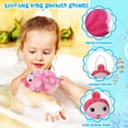 thumbnail image 5 of 4 Pcs Mermaid Kids Loofah for Girl Boy Body Shower Cute Animal Bath Shower Sponges Toddler Baby Bath Supplies, 5 of 5