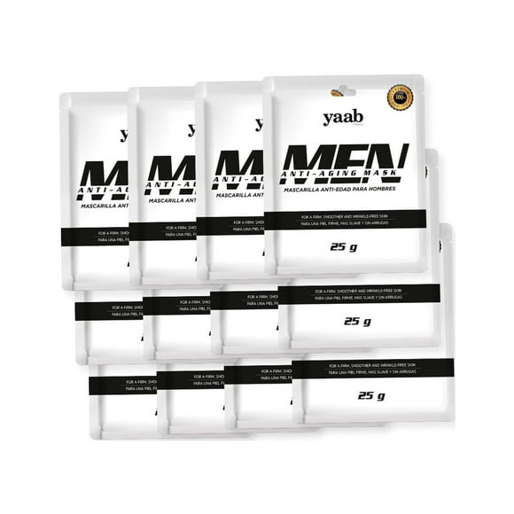 Mascarillas faciales anti edad YAAB BEAUTY Paquete 12 Para hombre 30 gr