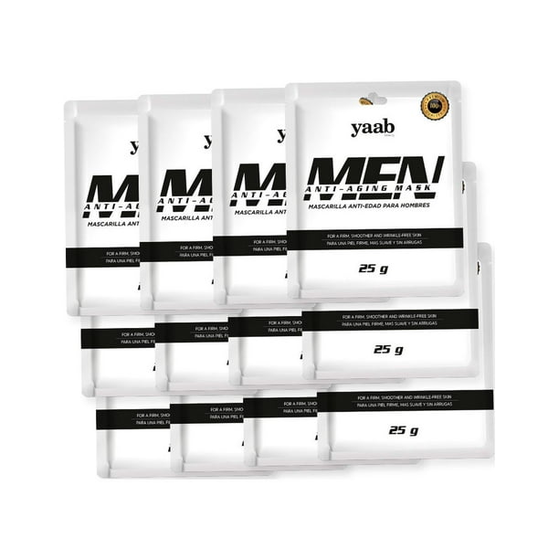 Mascarillas faciales anti edad YAAB BEAUTY Paquete 12 Para hombre 30 gr