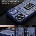 thumbnail image 2 of for iPhone 11 Pro Case with Screen Protector,Sliding Camera Cover,-Grade Cover with  Stand Phone Case 5.8" Navy Blue, 2 of 12