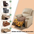thumbnail image 5 of FOR U DESIGNS Wooden Sunflower Print Recliner Chair Covers Reclining Sofa Seat Cushion Cover Waterproof Anti-Slip Reclining Cushion Cover for Dogs Soft Breathable Recliner Slipcover for Pets Kids, 5 of 6