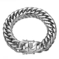 thumbnail image 6 of QQTDFG 9/11/13/16mm New Women Men Curb Cuban Link Chain Bracelet Stainless Steel Bangle-Silver-9mm-8 inches bracelet, 6 of 9