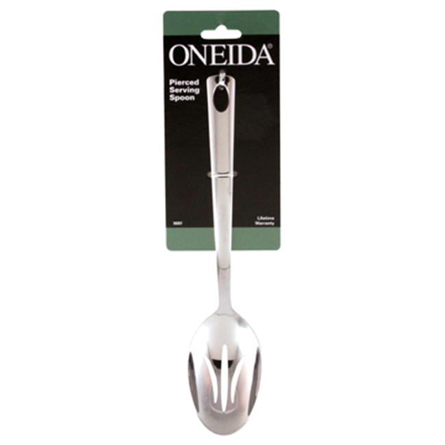 Tablecraft Slotted Serving Spoon Bushed Stainless Steel 13 3/4L 