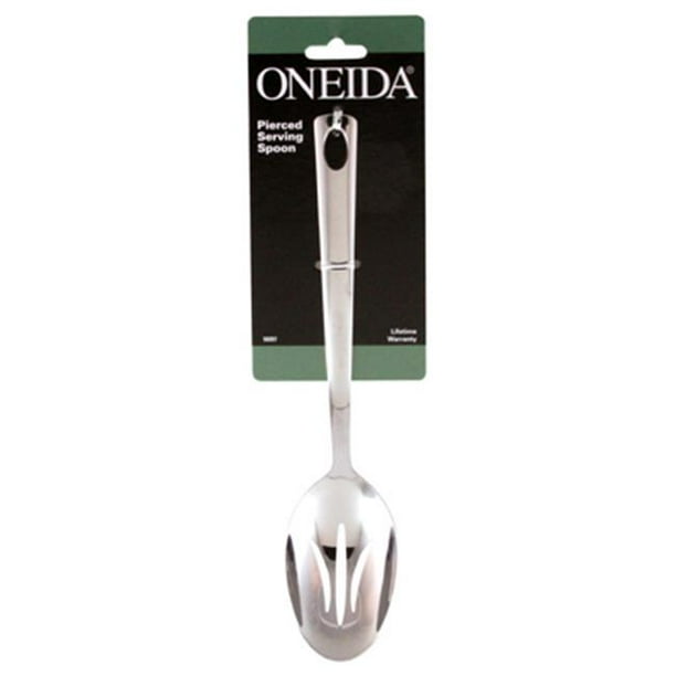 Oneida 50207 Drift 9.5 in. Slotted Serving Spoon With Mirror Polished