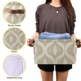 thumbnail image 3 of Yayeee Canvas Storage Basket with Handles for Shelves Fabric Bins Closet Organizer, Light Brown Pattern, 3 of 8