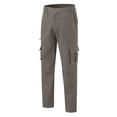 thumbnail image 4 of Men's Cargo Pants for All Seasons – Practical Solid Color Trouser with Front Pockets and Straight Leg Fit Relaxed Design for Work Travel and Casual Daily Wear, 4 of 7