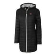 thumbnail image 2 of Women's Cutter & Buck Black Miami University RedHawks Rainier Primaloft Eco Hooded Long Coat, 2 of 3