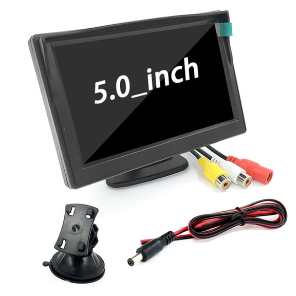 ZPAQI 5inch LCD Monitor Suction Cup Parking Camera Car Rearview Reverse Backup Camera