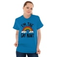 thumbnail image 4 of Cute Rainbow Proud LGBTQ Gay Auntie Women's Graphic T Shirt Tees Brisco Brands 4X, 4 of 6