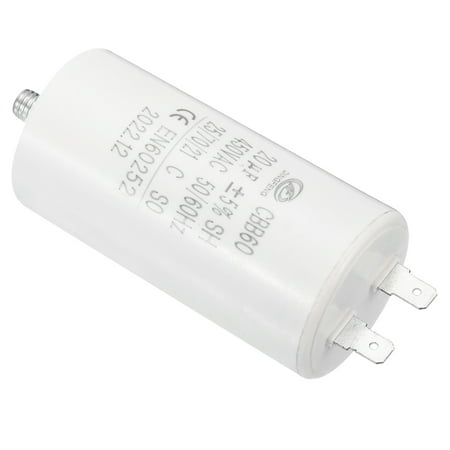 

Uxcell CBB60 20uF Run Capacitor AC450V 2 Pins 50/60Hz with M8 Screw for Water Pump